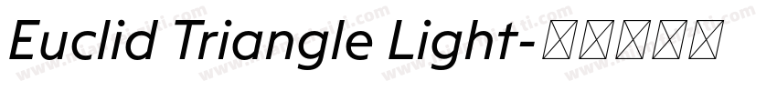Euclid Triangle Light字体转换